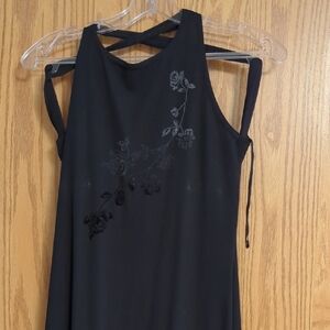 Elegant Black Floral Dress